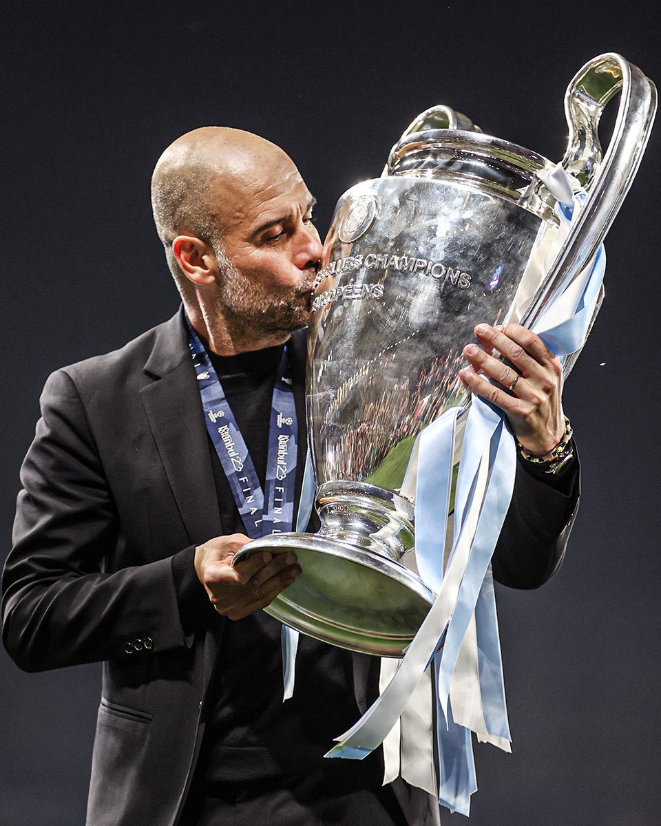 Nickkind2098's tweet photo. 🚨📷 Pep Guardiola plans to attend Manchester City-PSG on Wednesday next week.  He’s set to return at Etihad Stadium for the first time since he left his position as City manager - as reports.  “I am with you, I’ll be with you”, Pep said few days ago after PL verdict. https://t.co/eiLR6DUzvO
