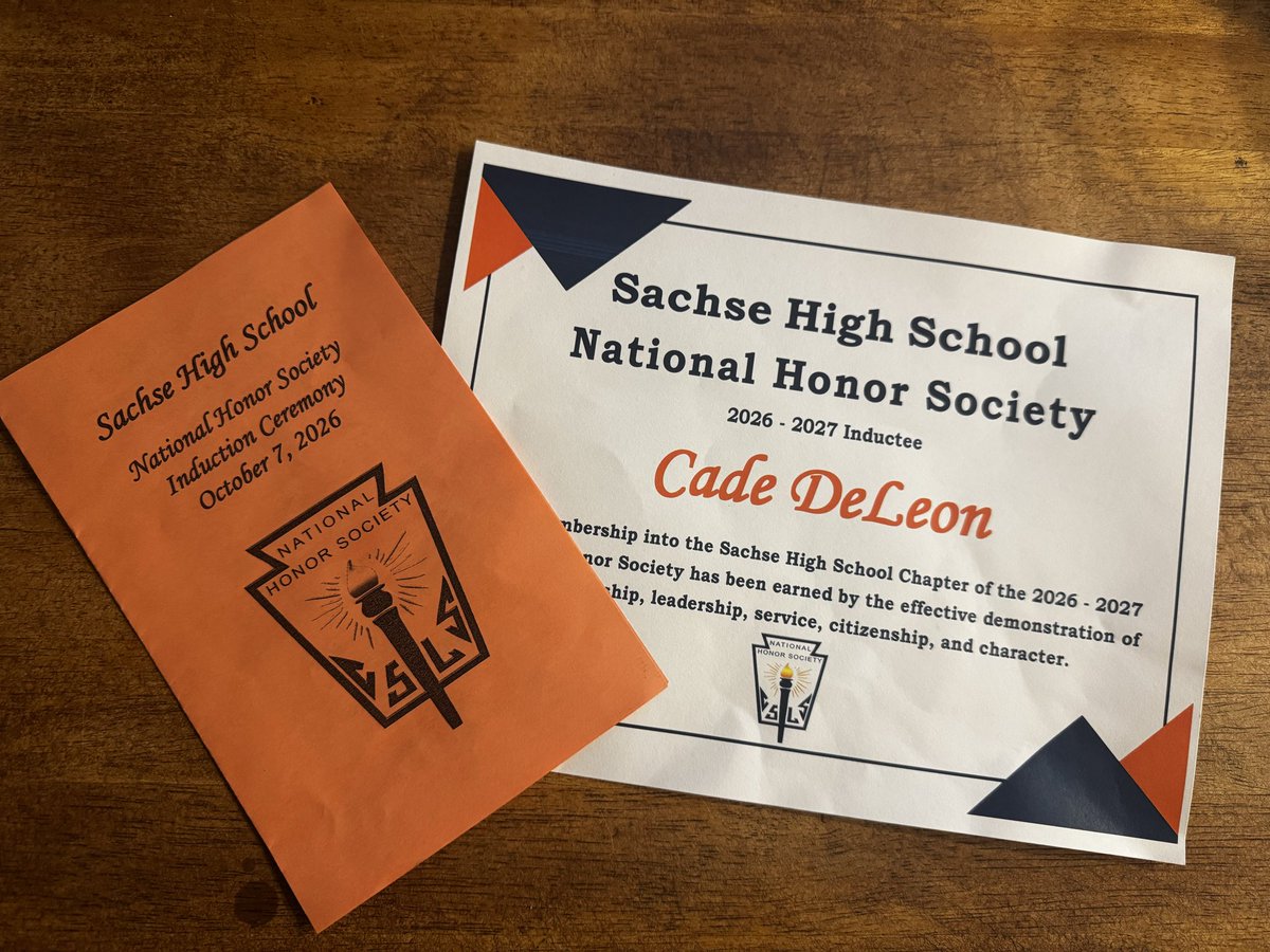 Cade_De_Leon's tweet photo. Honored to be inducted into the @NatHonorSociety. Proud to represent Sachse High School on and off the field. Thank you to my parents and coaches for their support. 
@SachseStangs @SHS_Mustangs @CoachFWilliams @CoachGo4th @CoachONealB @CoachAdkins_ https://t.co/G0VaOi7UUY