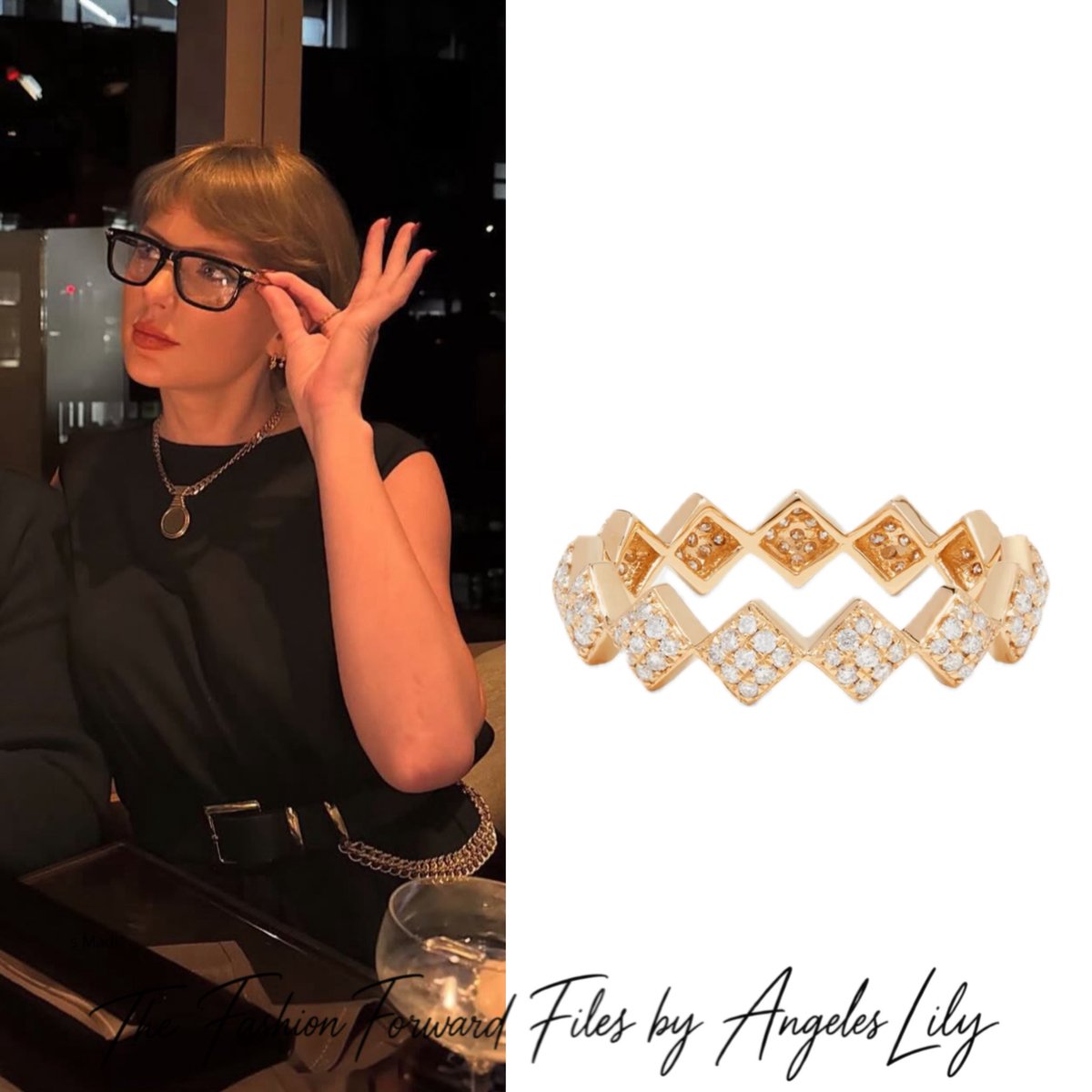 FashFwrdFiles's tweet photo. Taylor Swift wears a OFIRA 'Tattoo' Gold Diamond Ring,
#TaylorSwift #OFIRAJewels #TattooRing #GoldDiamondRing #TaylorSwiftStyle #SwiftieFashion #CelebJewelry #DiamondRing #FineJewelry #GoldTattooRing #StyleInspo #Accessories #OOTD #Viral #TrendingFashion #Swifties #FashionTrends https://t.co/zvQ4alkFuD