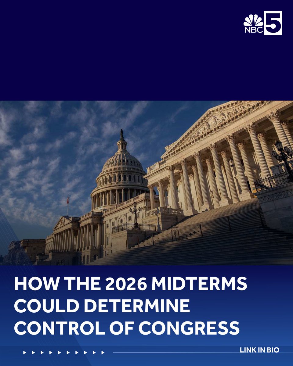 MyNBC5's tweet photo. How the 2026 midterms could determine control of Congress | LINK IN BIO https://t.co/DNWMuYUmiH