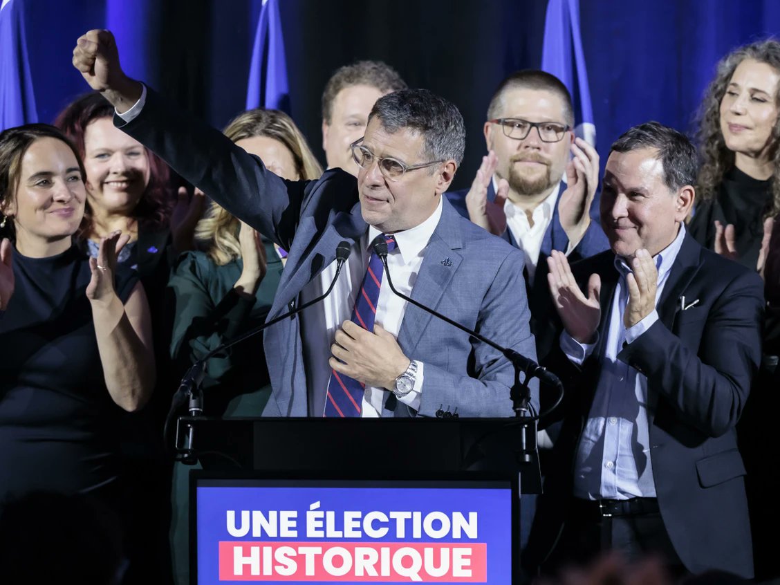 nationalpost's tweet photo. Quebec election was bad news for Carney, good for Poilievre, writes Tasha Kheiriddin.

"Quebec Conservative Leader Éric Duhaime created something the province has not seen in decades: a substantial political force explicitly on the right" https://t.co/uB8Hj0rjlp https://t.co/QP5jEHtrxa