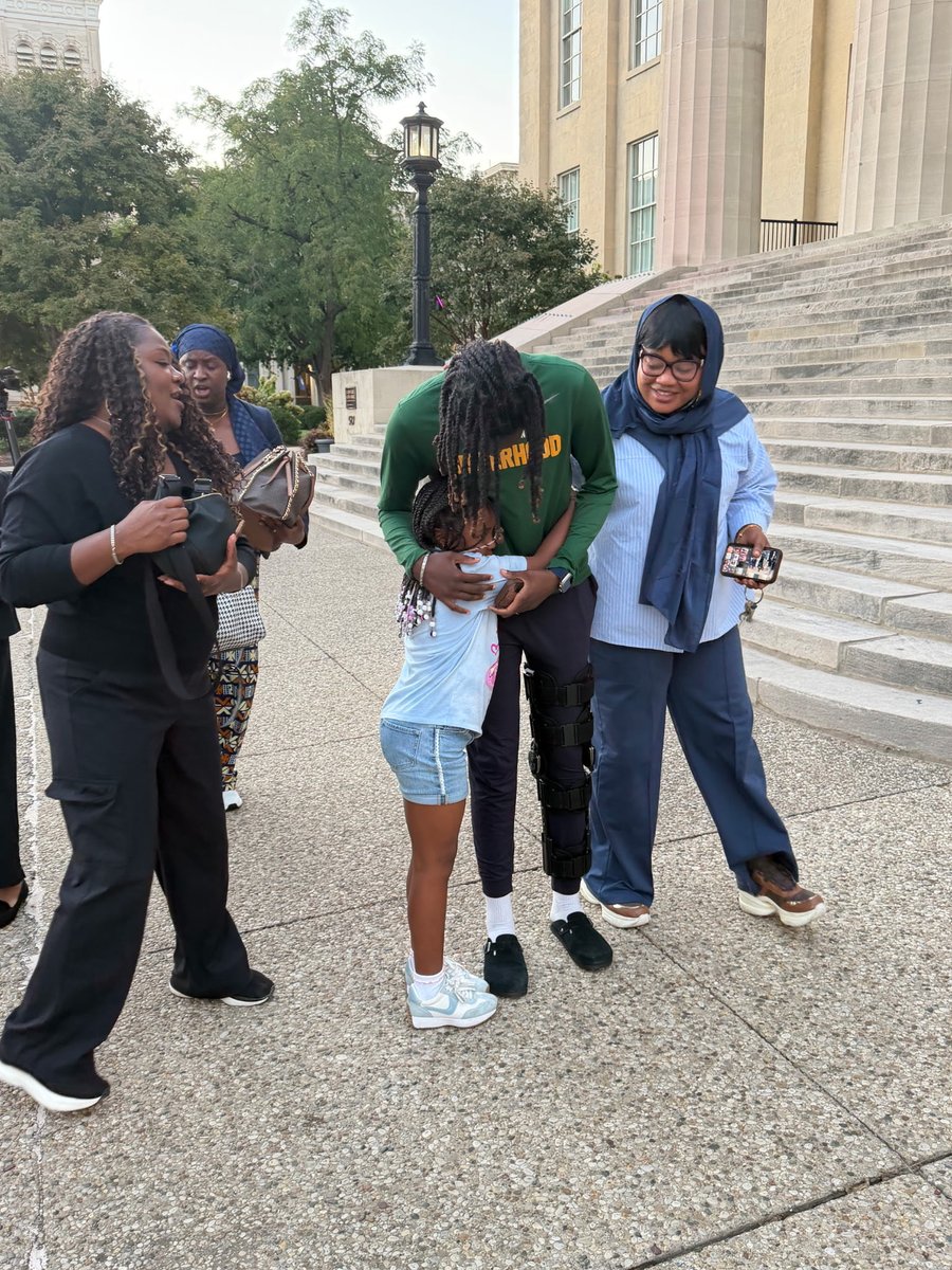 mgfleming12's tweet photo. Aminata Seck was released from ICE custody today after a judge granted her bond yesterday.

Her immigration case is still ongoing. Pictured here with her lawyer Hishem Alsalman, attorney Sadiqa Reynolds, and Rep. Morgan McGarvey.

My story from yesterday: https://t.co/1vWpTECTWI https://t.co/V5GuSozudH