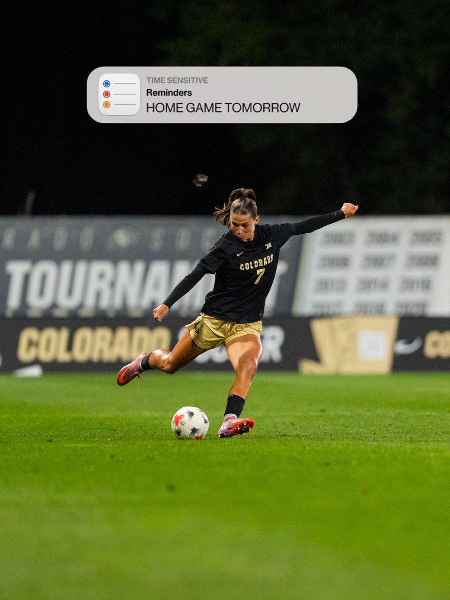 CUBuffsSoccer's tweet photo. Can't wait to see you on the pitch again, Buff Nation! 🦬
#GoBuffs \\ #SideBeforeSelf https://t.co/hLFOTwhElw