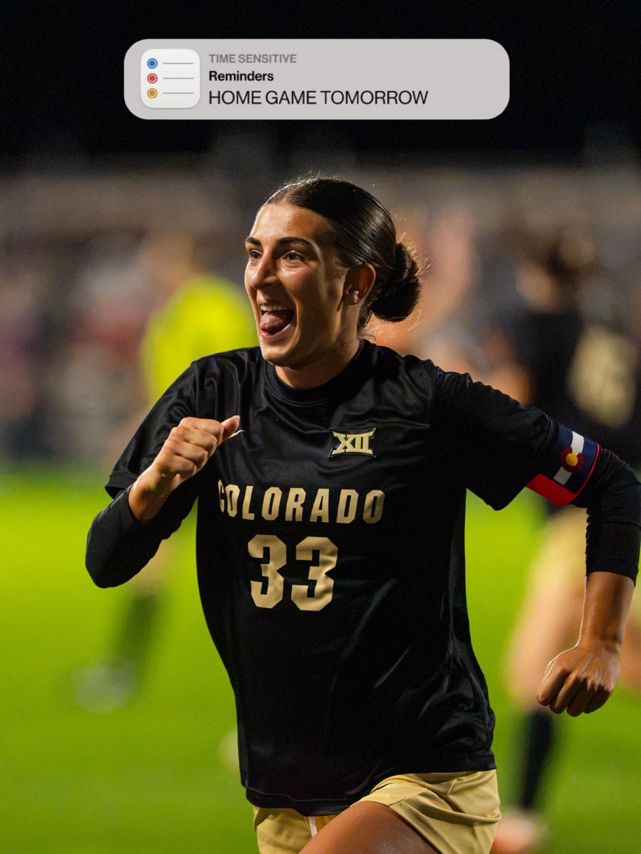 CUBuffsSoccer's tweet photo. Can't wait to see you on the pitch again, Buff Nation! 🦬
#GoBuffs \\ #SideBeforeSelf https://t.co/hLFOTwhElw