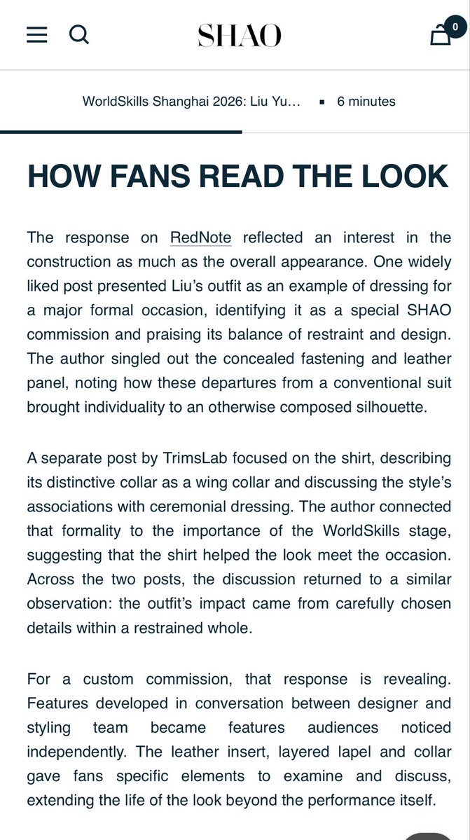 angelzunshine's tweet photo. Liu Yuning featured on Shao New York blog for their custom bespoke look for The World Skills Day 2026!

 Check out the whole article 
🔗https://t.co/TWFPyhqVWw

#LiuYuning #หลิวอวี่หนิง #刘宇宁  #류위닝 https://t.co/tDSXpKjL2h