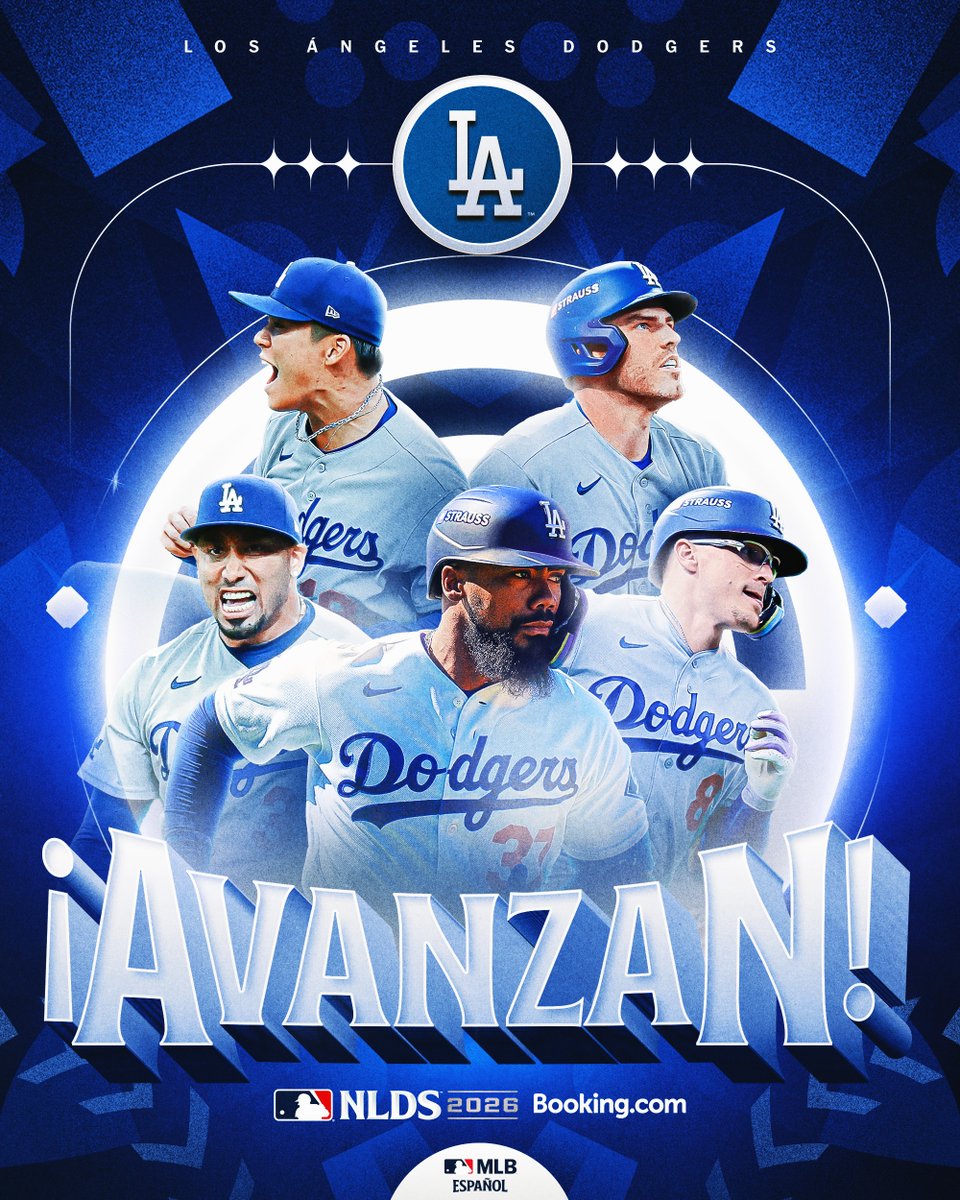 mlbespanol's tweet photo. ¡Por tercer año consecutivo los Dodgers avanzan a la #NLCS! #Postseason https://t.co/WwtBL7YLNB