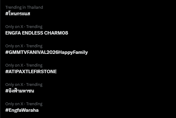 IceApple1995's tweet photo. Trending Report รอบเช้า วันที่ 8/10/69
ติดเทรนด์ในไทย
#โหนกระแส
ติดเทรนด์เฉพาะใน X
ENGFA ENDLESS CHARM08, #GMMTVFANIVAL2026HappyFamily, #ATIPAXTLEFIRSTONE, #อิงฟ้ามหาชน, #EngfaWaraha
#boostpost #ดันขึ้นฟีด https://t.co/aZjsJUq9ZW