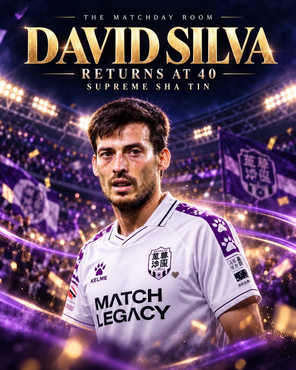 Josepintor80451's tweet photo. 🪄 The magician is back! 🇪🇸✨

David Silva has come out of retirement at 40 to join Hong Kong side Supreme Sha Tin on a short term deal. Three years after his last professional game, we may get to see his magic on the pitch once more. ⚽💜

What a surprise return! 👀

Source: @supremeshatinfc