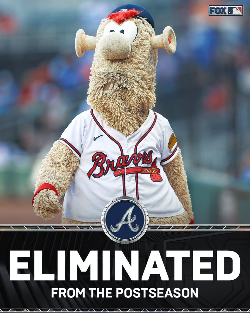 MLBONFOX's tweet photo. The Atlanta Braves have been eliminated from the 2026 Postseason. https://t.co/QCkgxTOoIe