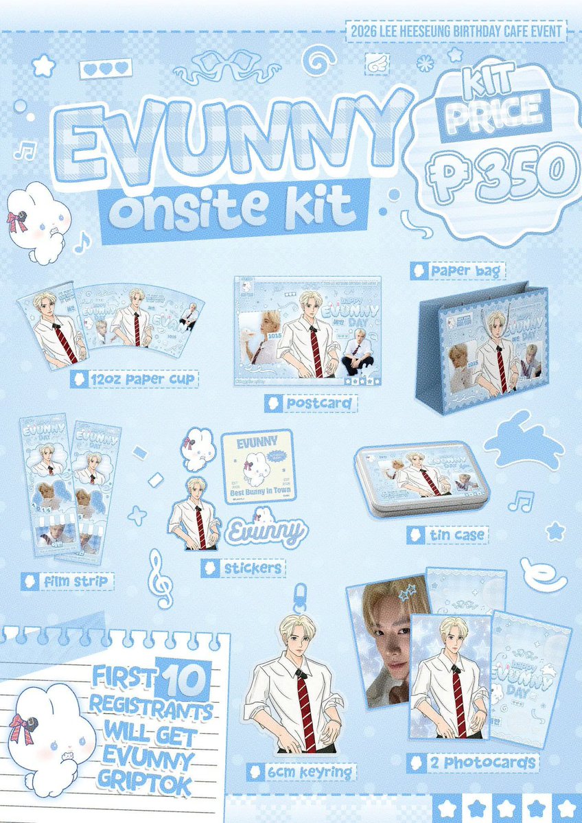 bluepolarmakati's tweet photo. A birthday café event celebrating Lee Heeseung (Evan), organized by @evanseverflow at Blue Polar Makati!

📅 October 17, 2026
🕐 1–4 PM
📍 Blue Polar Makati

For registration, kit details, and event inquiries, please message @evanseverflow directly.

#HappyEvunnyDay #BluePolarMakatiEvents #BluePolarMakati