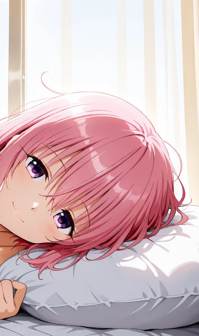 YOIBAE_ai's tweet photo. ToLOVEる/モモ

モモ「おはようございます♡
もう少しだけ、このまま一緒にいませんか？
せっかく隣にいるんですから…
…朝のキスくらい、期待してもいいですよね♪」

#ToLOVEる #AIイラスト好きさんとつながりたい 

↓完全版画像はリプ欄にあります。 https://t.co/Y5QallOeIq