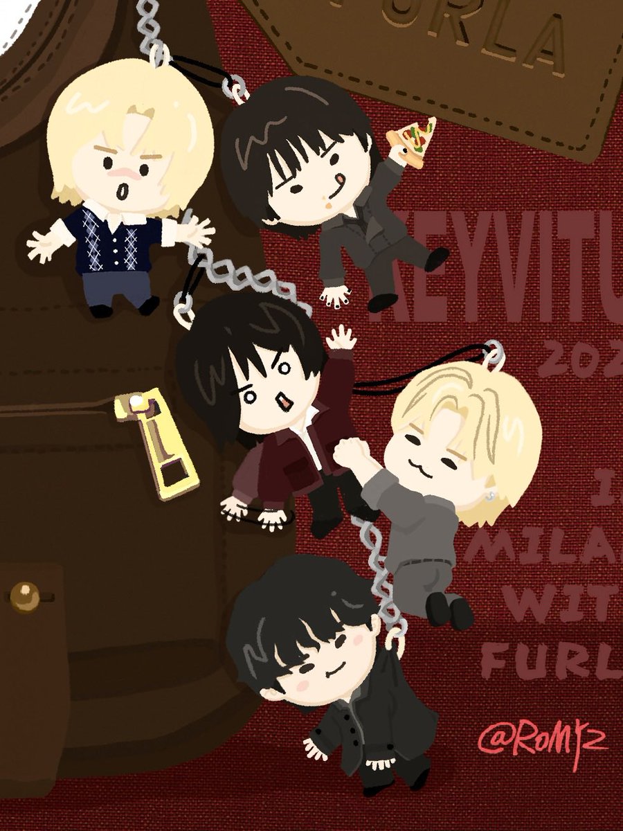 ROMYZIP's tweet photo. KEYVITUP 2026 IN MILAN WITH FURLA 🖤Fan art for @KEYVITUP_inkode  ×  #FURLA 

#KEYVITUP #키빗업
#taehwan #hyunmin #sena
#jaein #rukia https://t.co/ONAUPNnnBv