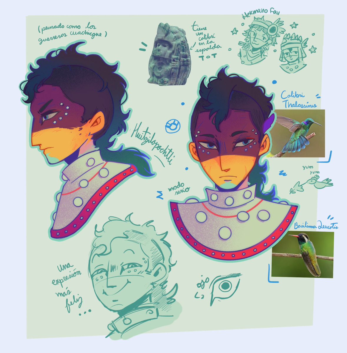 imamuffiin_'s tweet photo. El huitzi sin su tocado :> 🌱

#huitzilopochtli #aztec https://t.co/sIgSgjuHgH