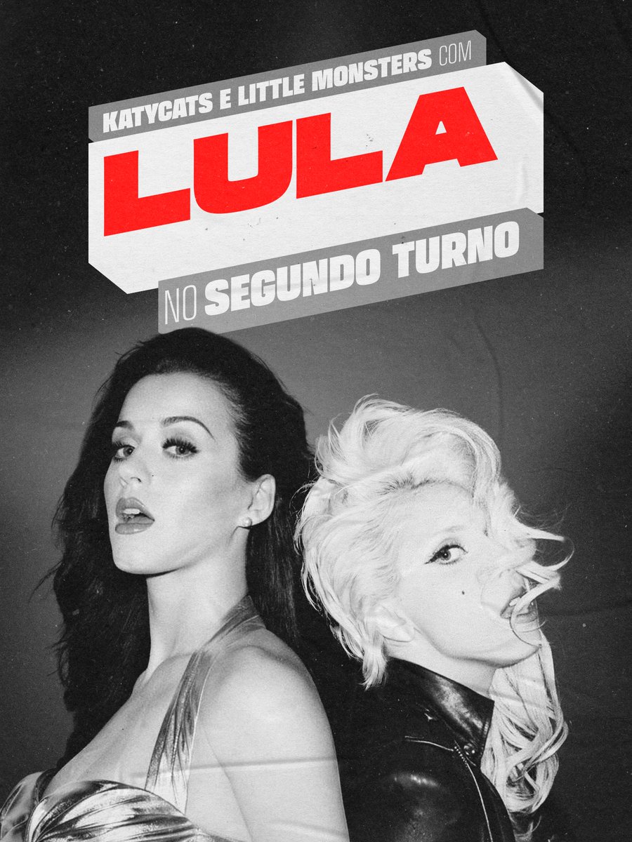 tudokatysite's tweet photo. KATYCATS E LITTLE MONSTERS ESTÃO COM LULA ⭐️♥️

Neste segundo turno, estamos unidos para alcançar todos os KatyCats e Little Monsters que não votaram no primeiro turno!

Nossa democracia importa, assim como os nossos direitos. Vamos juntos exercer nosso direito ao voto e participar deste momento tão importante para o nosso país. 🇧🇷

E sem brigas ou rivalidade, porque aqui a união fala mais alto! Afinal, Katy Perry tem 6 álbuns de estúdio e Lady Gaga tem 7.

6 + 7 = 13 ⭐️♥️