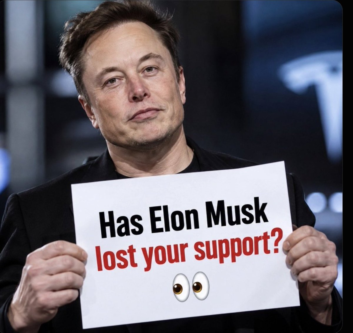 tesla_stockaa's tweet photo. Has Elon Musk lost your support? 👀

    🅰️ Yes
    🅱️ No https://t.co/1UzqAuXFui