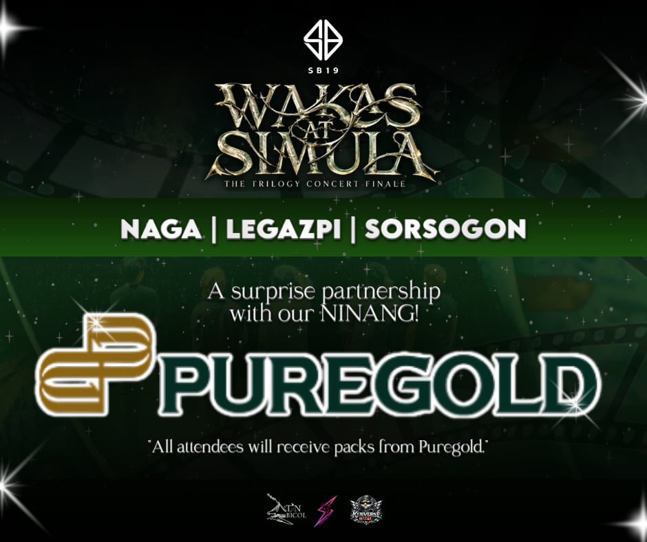 Atin_Bicol05's tweet photo. We are beyond happy to announce that 𝐍𝐈𝐍𝐀𝐍𝐆 𝐏𝐔𝐑𝐄𝐆𝐎𝐋𝐃 𝐢𝐬 𝐧𝐨𝐰 𝐨𝐮𝐫 𝐎𝐅𝐅𝐈𝐂𝐈𝐀𝐋 𝐏𝐀𝐑𝐓𝐍𝐄𝐑 for our WAKAS AT SIMULA Block Screenings in NAGA, LEGAZPI & SORSOGON! 

And guess what? 👀✨

𝐀𝐋𝐋 𝐀𝐓𝐓𝐄𝐍𝐃𝐄𝐄𝐒 𝐖𝐈𝐋𝐋 𝐑𝐄𝐂𝐄𝐈𝐕𝐄 𝐀 𝐒𝐏𝐄𝐂𝐈𝐀𝐋 𝐆𝐈𝐅𝐓 𝐏𝐀𝐂𝐊 𝐅𝐑𝐎𝐌 𝐏𝐔𝐑𝐄𝐆𝐎𝐋𝐃! 

What a wonderful surprise for our A’TIN! 
Your movie experience just got even more exciting!

We are truly grateful for the generosity and support of Ninang Puregold in making this celebration even more memorable for our A’TIN community.

𝐓𝐇𝐀𝐍𝐊 𝐘𝐎𝐔 𝐒𝐎 𝐌𝐔𝐂𝐇, 𝐍𝐈𝐍𝐀𝐍𝐆 @Puregold_PH 
𝐓𝐡𝐞 𝐛𝐞𝐬𝐭 𝐤𝐚 𝐭𝐚𝐥𝐚𝐠𝐚!!