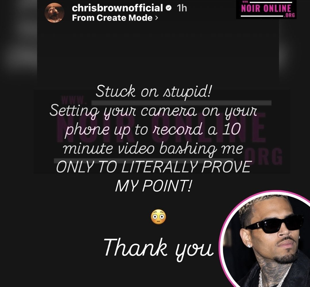 noironlineorg_'s tweet photo. YIKES! Chris Brown has seemingly clapped back at Diamond Brown in response to her video about co-parenting 👀 https://t.co/f7M9DUL3KY