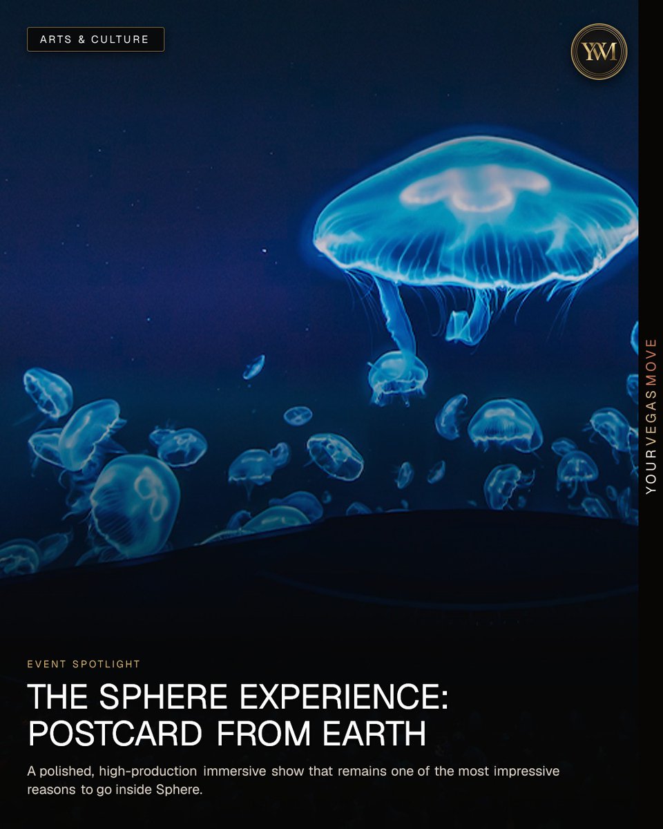 YourVegasMove's tweet photo. Postcard From Earth at Sphere remains one of Las Vegas’ most striking immersive experiences, a polished showcase of scale, sound, and spectacle.

#YVM #YourVegasMove #SphereExperience #PostcardFromEarth #SphereShow

https://t.co/g3suxk2J37 https://t.co/vaPcE6ozn9