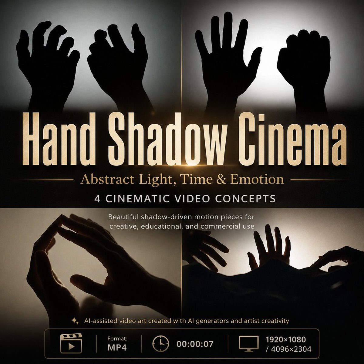 anyinfo69's tweet photo. HD/4K Hand Shadow Cinema: Light, Time & Emotion
https://t.co/0kAWpSA4on
#HandShadowCinema #HandShadowVideo #CinematicVideo #ShadowArt #SilhouetteArt #AbstractVideo #AIArtVideo #AIAssistedArt #CreativeVideo #VideoBackground #LightTransformation #TimeFlow #EmotionalExpression https://t.co/F6CWGSLjcY