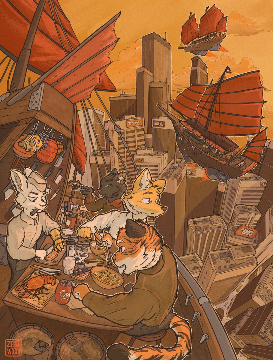 zerawooo's tweet photo. Sky pirates https://t.co/pxAeKtLg3j