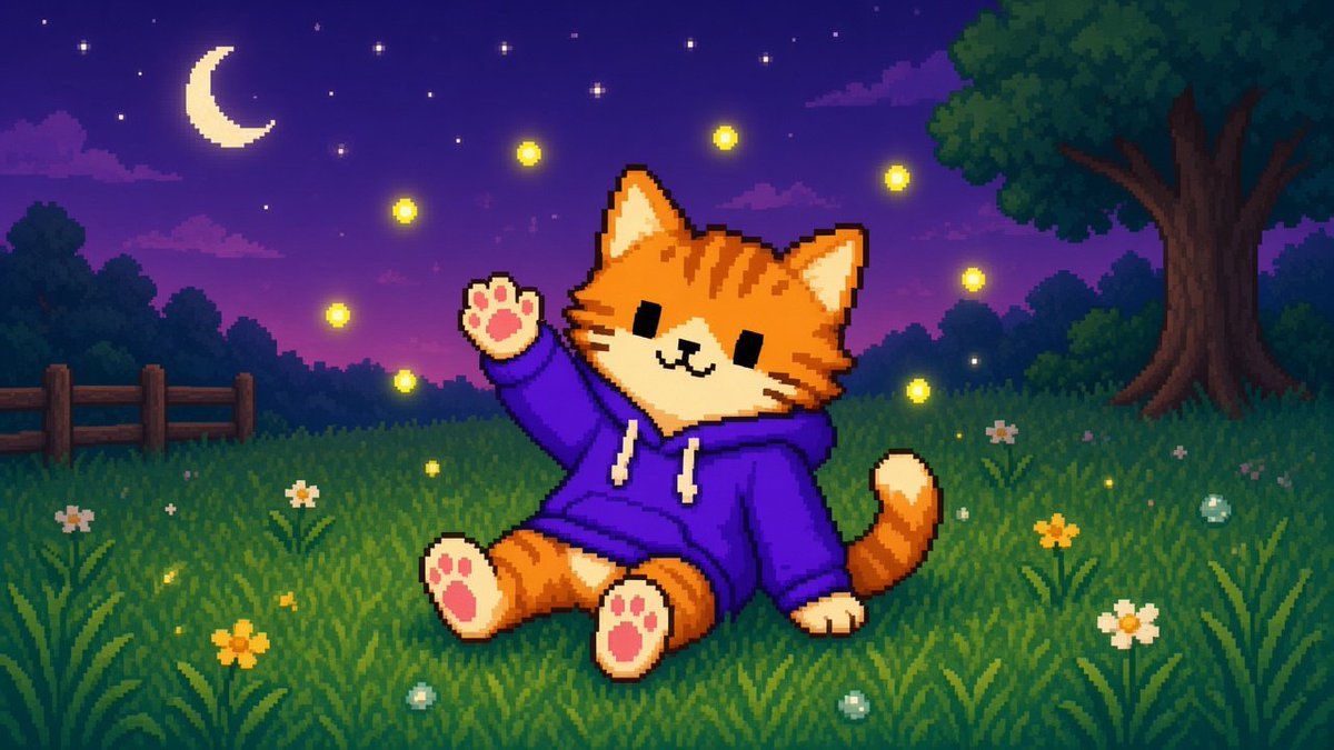 _TouchGrassCat's tweet photo. 8 PM. Firefly Twilight.

The sky and the bugs change. The grass scores the same.

📷 https://t.co/BJlMB8Bz69 https://t.co/ah9DtZTG8s
