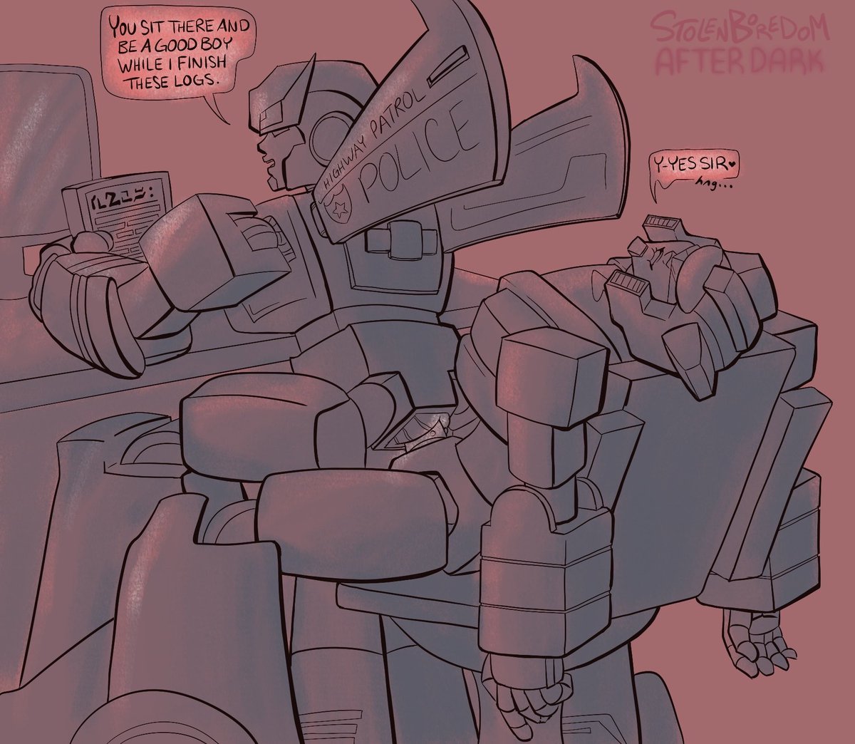 stolenafterdark's tweet photo. Kinktober Day Seven: Cockwarming || man there’s just… SO much paperwork to get through #valveplug https://t.co/IIFCcDzUVj