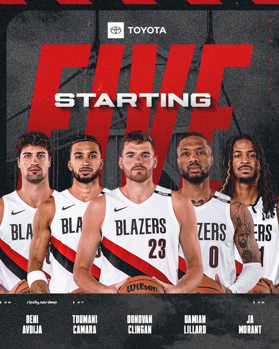 trailblazers's tweet photo. First five of preseason 🫡 https://t.co/OF5D0zTp7d
