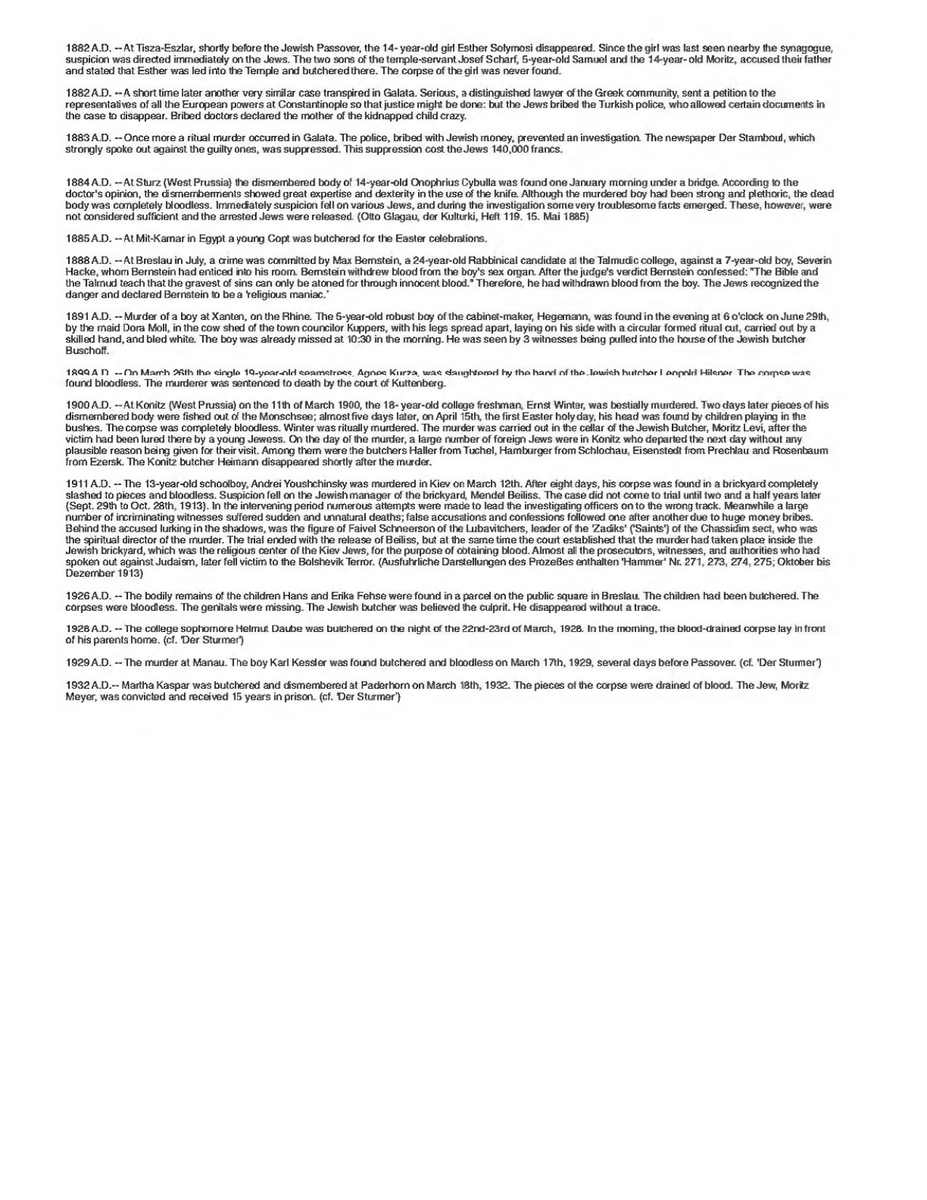 Donald_Langdon's tweet photo. Compilation Of Jewish Ritual Murders From BCE - 1932

https://t.co/6ZMJDoiuP9 https://t.co/AjkBhqqDLA