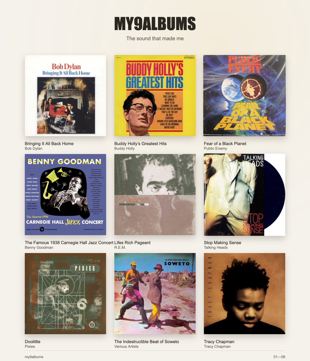 eahouck's tweet photo. Nine albums.  That was haaaaard. https://t.co/HAJWrZJlz5