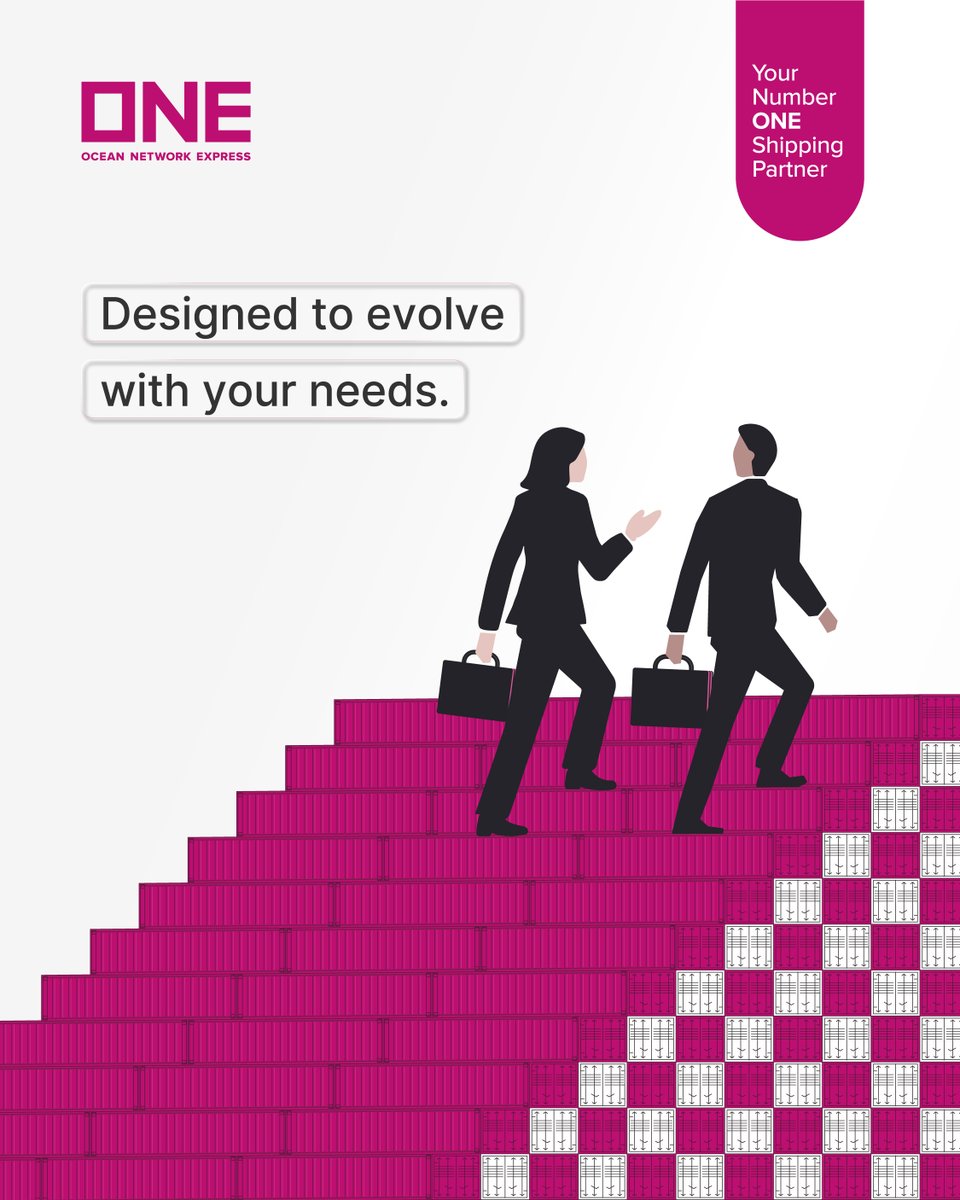 OceanNetworkExp's tweet photo. Designed to evolve with your needs.

At Ocean Network Express, we continuously look for ways to improve how you connect and do business with us. Our enhanced website is another step forward - bringing together improved navigation, easier access to information and a more intuitive digital experience.

And we’re not stopping here. We’ll continue to listen and evolve our digital experience alongside your changing needs. 

Discover more with ONE at https://t.co/MHPYFOHEDk

#OceanNetworkExpress #ONE #DiscoverMoreWithONE
