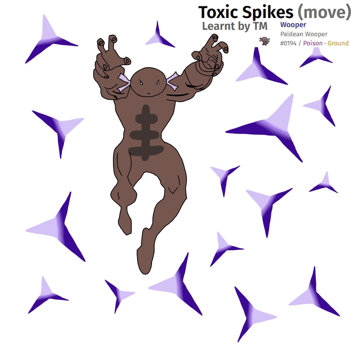 Goodguy823's tweet photo. Day 7 of Poketober, Spikes: For absolutely 0 reason. #Poketober2026 https://t.co/3SrDpiN9M4
