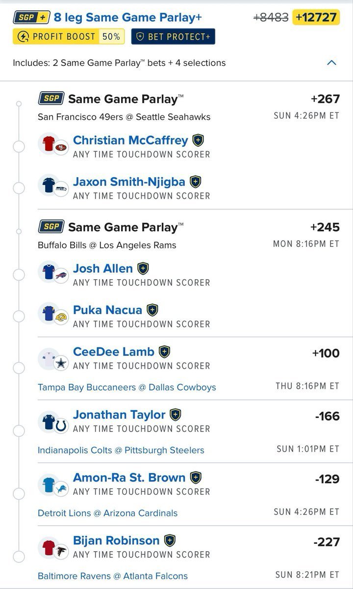 spinbetforeign's tweet photo. Week 5 ATD parlay (+12727) 🏈🔥

This one could be insane! Tail link below 👇

#fandule #playbook https://t.co/vAUyUJ03Ao