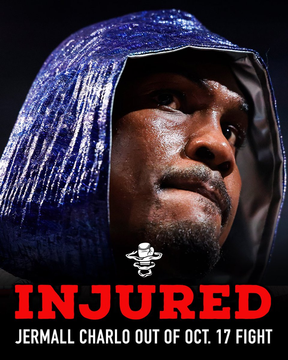 atsboxing's tweet photo. Jermall Charlo has withdrawn from his Oct. 17 fight vs. Koen Mazoudie, according to a report by @MikeCoppinger. https://t.co/DwGFjj94qM