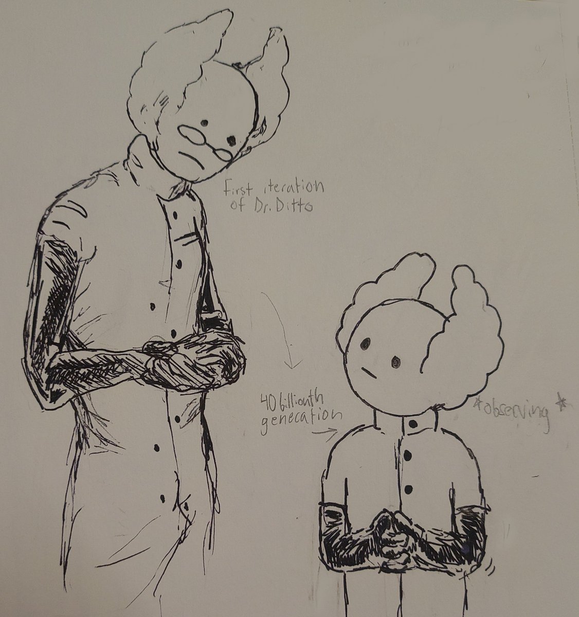 magicatebawl's tweet photo. I really like the idea of each consecutive iteration of Dr ditto becoming increasingly less detailed until all that's left is an adorable flanderized amalgamation of Beanies most recognizable traits #mewgenics #mewgenicstwt https://t.co/sY1p0x18nm
