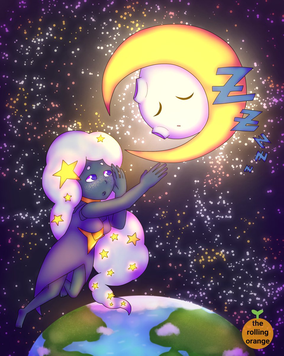 therollingorang's tweet photo. Cloud star girl and her friend the sleepy moon...
#moon #star #drawing https://t.co/PcraoinGsU