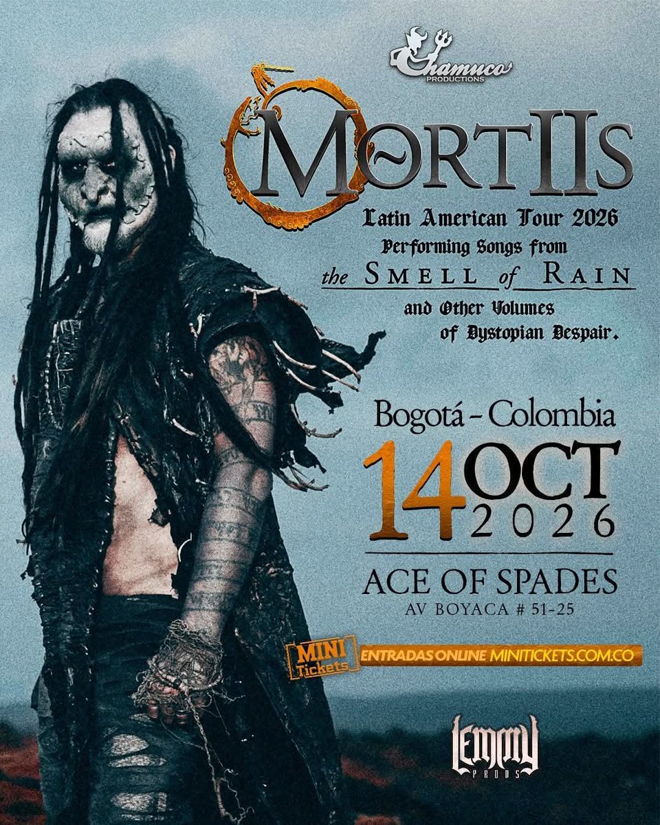 PogotaConcerts's tweet photo. Sr. Mortiis en Bogotá
Próxima semana en Ace Of Spades
Boletería disponible en https://t.co/eFyp1fxZD9
Y en puntos autorizados como @sinfronterashc y más
Otro evento @lemmyprods
#Comparte #Apoya https://t.co/0q4POCyV6p