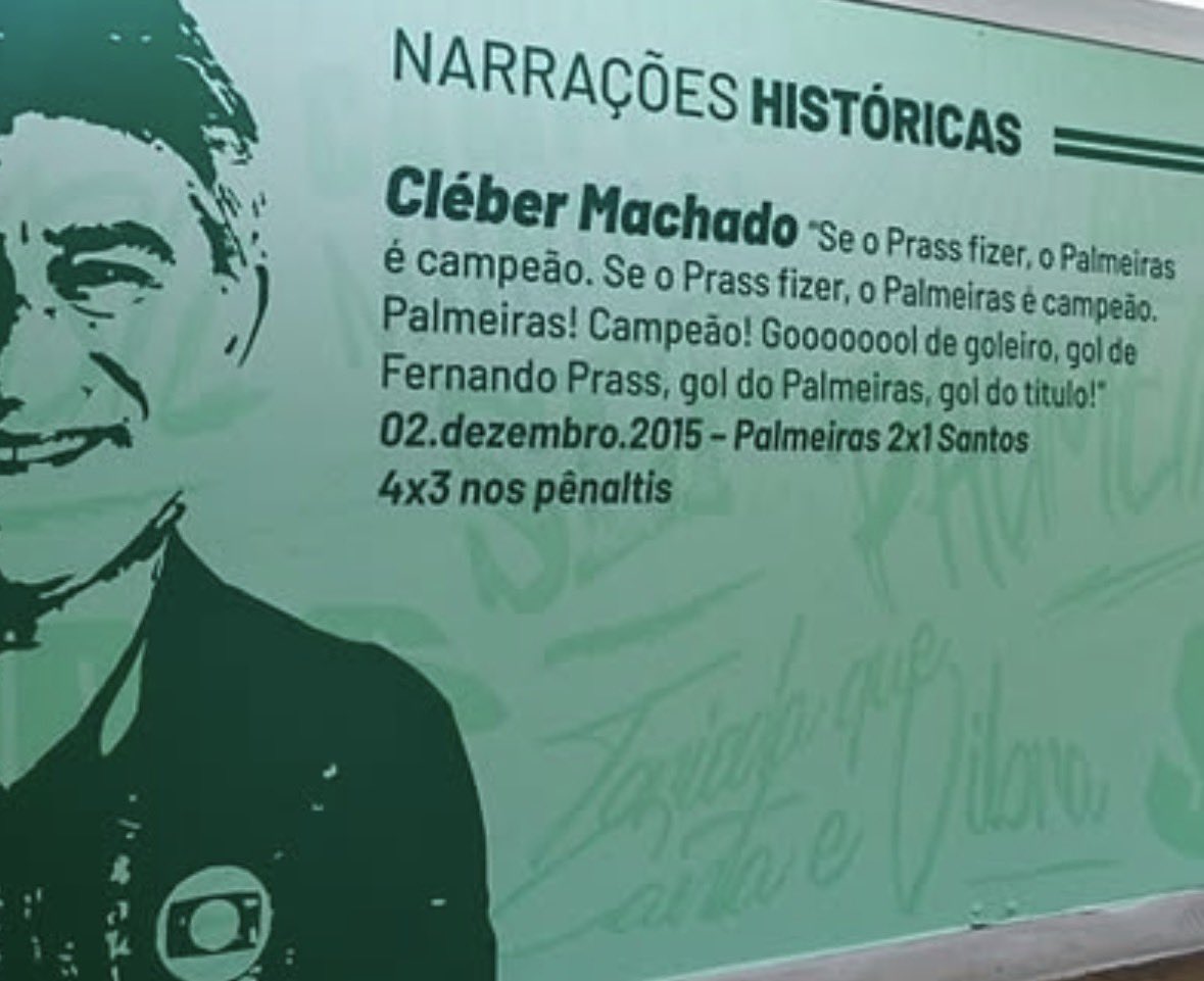 palmeirasHQ's tweet photo. E o Palmeiras que colocou Narrações Históricas na nova Sala de Imprensa! 
👏👏👏👏👏👏👏👏👏👏 https://t.co/35DBTffvKN