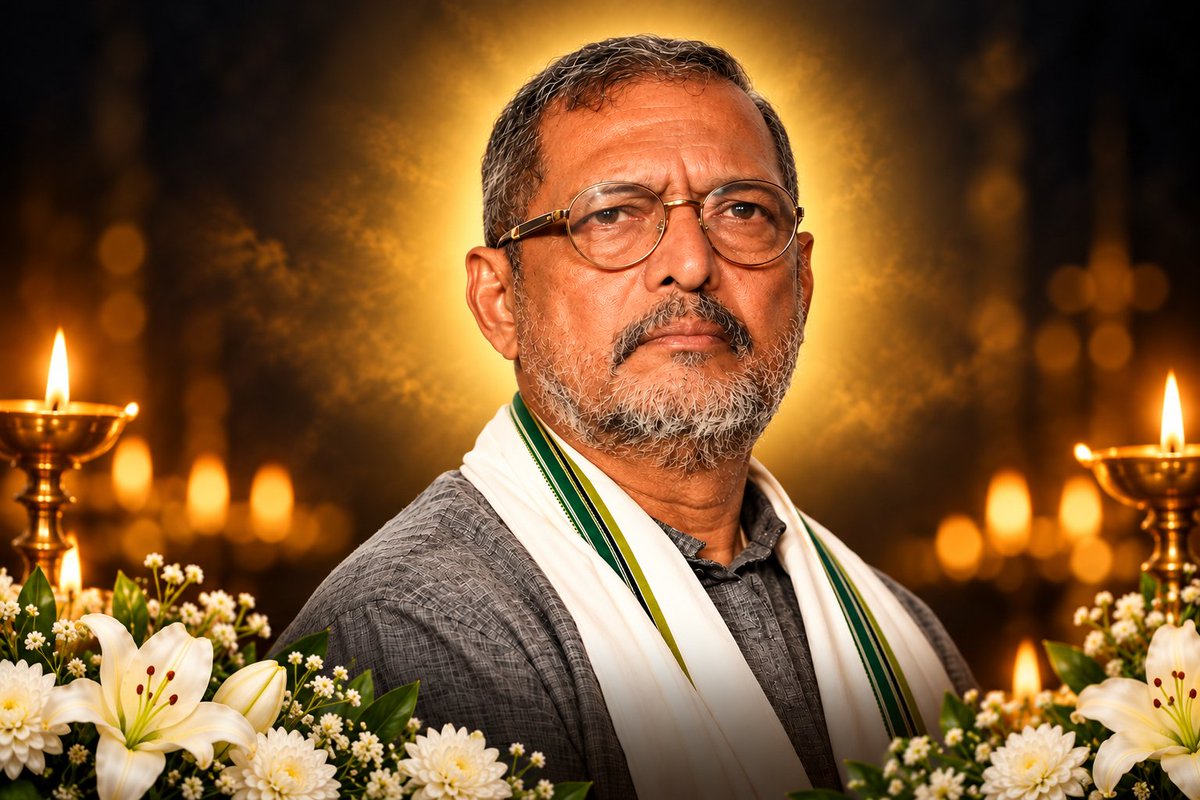 MeghUpdates's tweet photo. 🚨 SAD NEWS! Veteran actor Nana Patekar PASSES AWAY at 5:20 AM after suffering a severe cardiac arrest at his residence. 💔

OM SHANTI 🙏 https://t.co/dJI2pPctyi