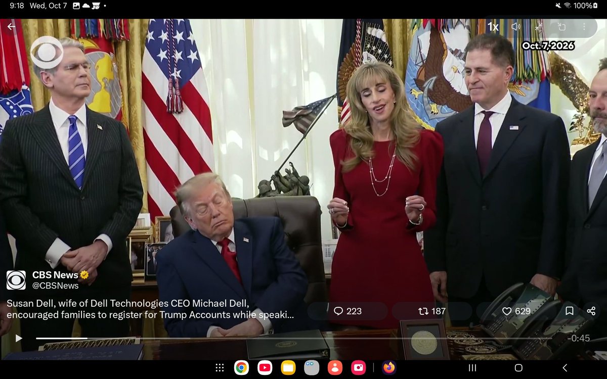 TerraNuOne's tweet photo. @CBSNews Hey LOOK Libs...👀

Here is a screen snap you can spread around and try to convince people that Trump is sleeping... slipping... https://t.co/ZvHngTYeks