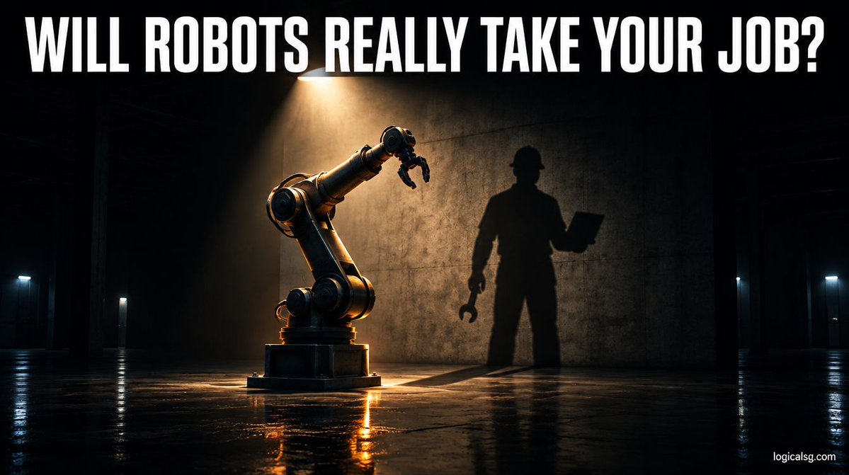 LogicalSG's tweet photo. Will robots really take your job?

Robots take tasks before jobs. WEF projects 170M jobs created and 92M displaced by 2030 across all trends, net +78M.

Someone still installs, programs and fixes the robot.
https://t.co/IDNKPdFQSh

Where would you draw the line? https://t.co/W1KpwjkBY3