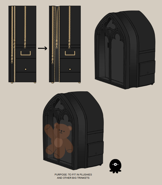 kraftopus's tweet photo. One of the new biggest feature of this ita bag is an expandable window! You can put your plushies/dolls/figurines without squishing them! 😆 https://t.co/XBv85Lb3Rf