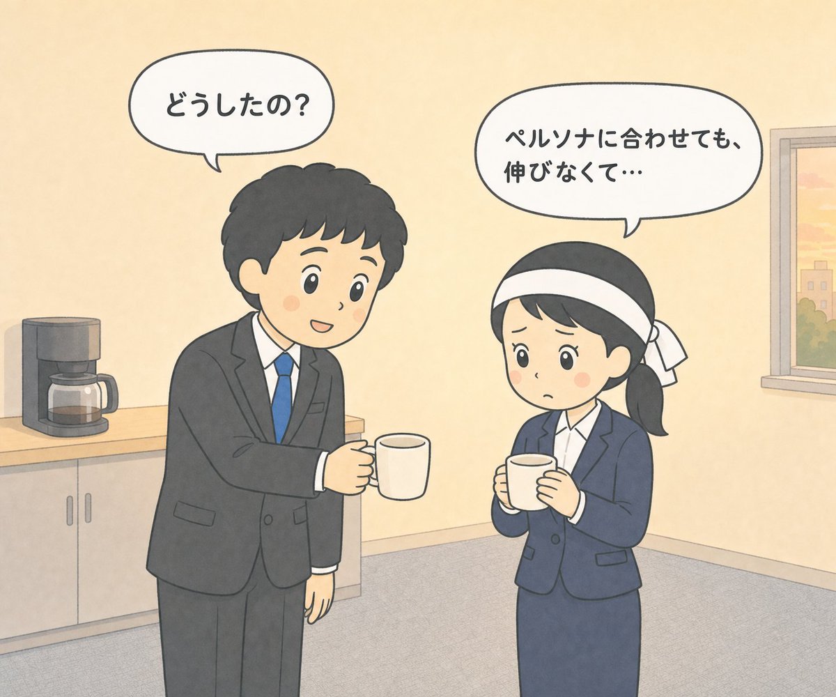 ailesystem's tweet photo. 【📝新人マーケター奮闘記】
ペルソナを決めて投稿しているのに、うまくいかない…。
そんな時は「ペルソナを変えて試してみる🌱」

まだまだ勉強中ですが、教わったことを漫画にしました。
同じように迷っている方は、保存して見返してみてください🐥

#SNS運用 #マーケティング https://t.co/w1ZpNYjPZN