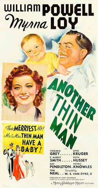 TCMComingUp's tweet photo. #ComingUpOnTCM 

ANOTHER THIN MAN (1939) William Powell, Myrna Loy, Virginia Grey
Dir.: W. S. Van Dyke 8:45 PM PT

Married sleuths and new parents Nick and Nora Charles investigate a murder on a Long Island estate.

1h 45m | Mystery | TV-G

#TCM #TCMParty #DashiellHammett https://t.co/dQ8eRmuo9c