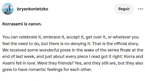 julianmiflaco's tweet photo. the power of this statement... tears in my eyes
i loved seeing korrasami develop, little by little and as much as they were allowed to show, may we forever continue to have such beautiful representation on our screens. IM SO EMOTIONAL MY BABYGIRLS https://t.co/9jfjcveVRG