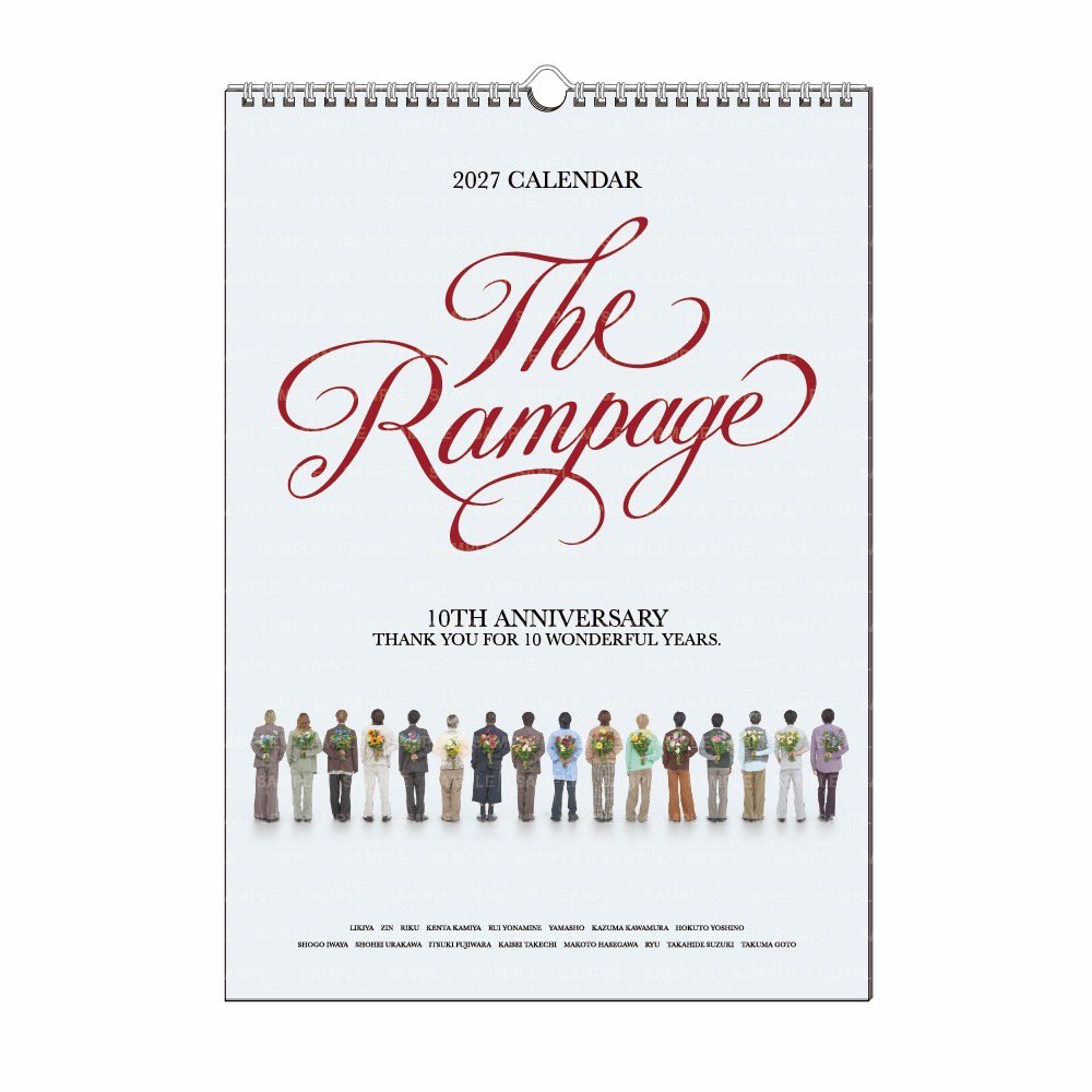 therampagefext's tweet photo. ／
THE RAMPAGE「2027 カレンダー」
予約受付スタート📣
＼

毎年恒例のカレンダーが今年も発売決定🗓️

本日よりEXILE TRIBE STATION ONLINE STOREにて予約受付スタート💐

🎁早期予約特典
10/26(月)23:59までにご予約いただいた方に、下記特典をプレゼント！

壁掛けカレンダー：ポストカード
卓上カレンダー：スケジュールステッカーシート

2027年もTHE RAMPAGEと一緒に過ごしましょう✨

🔗ご予約・詳細はこちら
https://t.co/y0eu5GbOBD

#THERAMPAGE