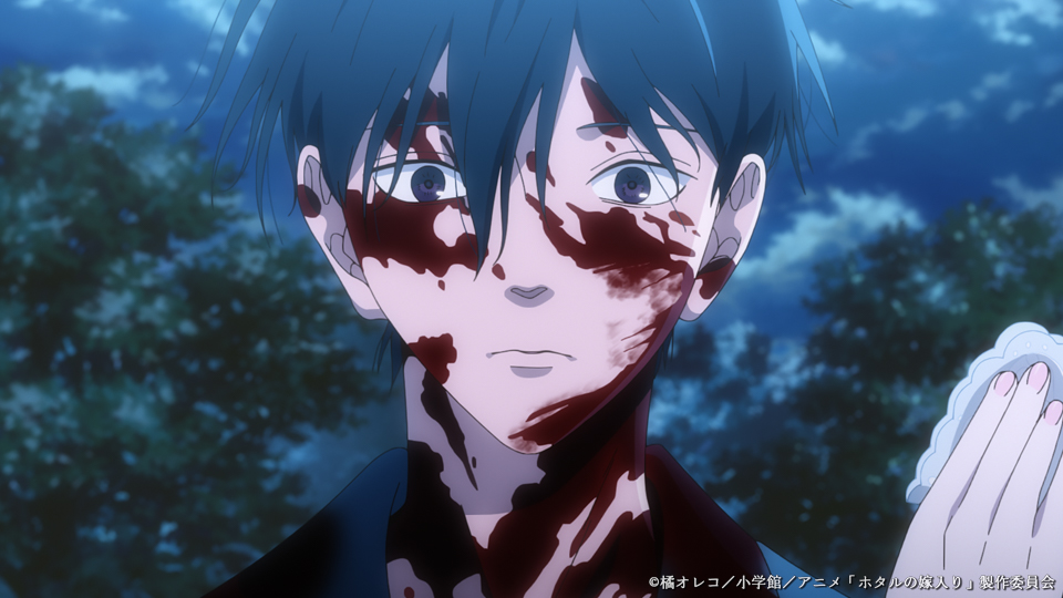 hotaru_anime_pr's tweet photo. .❁.*┈┈┈┈
TVアニメ「#ホタルの嫁入り」
第一話あらすじ＆先行カット
　　　　　　┈┈┈┈・*.❁.

▌第一話「望まぬ恩返し」▌

桐ヶ谷家の令嬢・紗都子(#Lynn)は
何者かから命を狙われ攫われてしまう。
そして、絶体絶命の窮地で出会った
殺し屋・進平(#内山昂輝)に
生き延びるため"結婚"を持ちかける。

#ホタ嫁