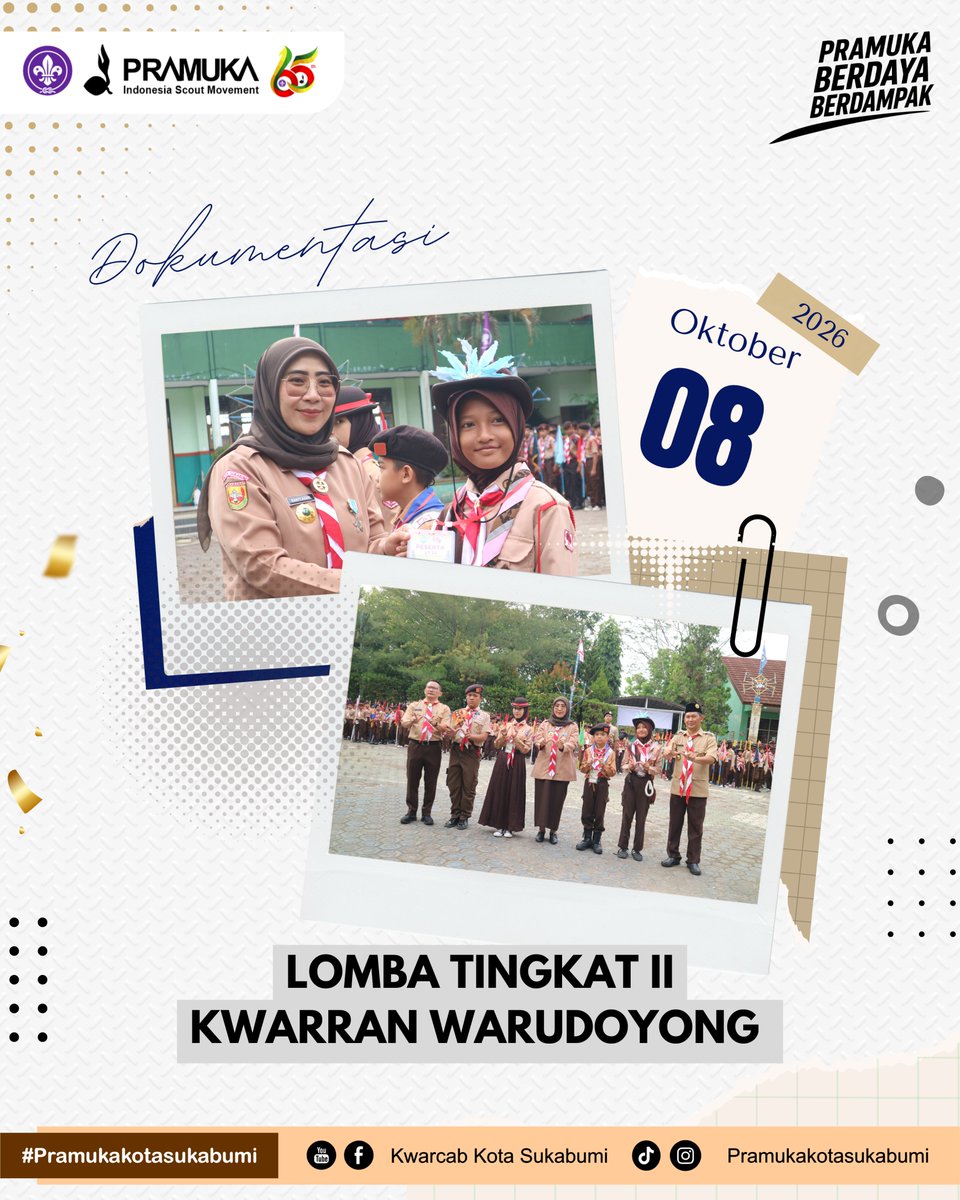 PramukaKotaSmi's tweet photo. LOMBA TINGKAT II KWARRAN WARUDOYONG ๐๏ธ
"Pramuka Berdaya, Pramuka Berdampak Untuk Kota Sukabumi Bercahaya"
#pramukakotasukabumi #kotasukabumi #sukabumi #pramuka https://t.co/Go25AoWdAt