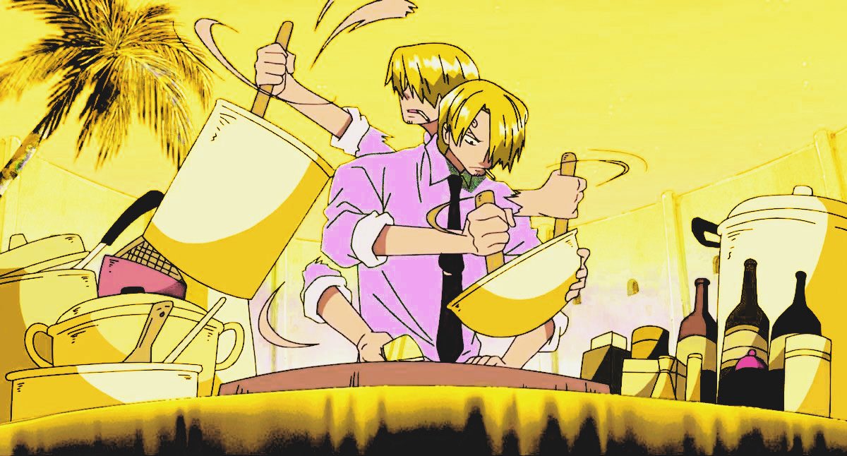 MASTERCHEFSANJI's tweet photo. ❝ preparing as we speak captain I know your stomach is rumbling I can hear it from all the way over here but trust me you can’t rush a master at work .ᐟ ❞ https://t.co/CmcqWHSTaC