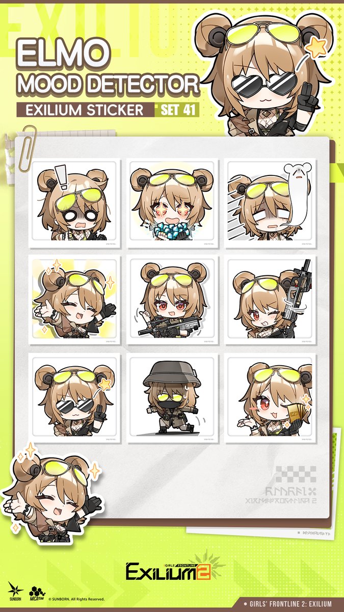 GFL2EXILIUM_EN's tweet photo. Exilium Sticker Set 41 [Elmo Mood Detector]

Feel free to save and use the stickers as you like~
Sticker Download>>
https://t.co/59tM9aTGdG

>> Download on mobile and PC: https://t.co/SiNltiPpgV
#GirlsFrontline2Exilium #gfl2exilium https://t.co/opymli8J44