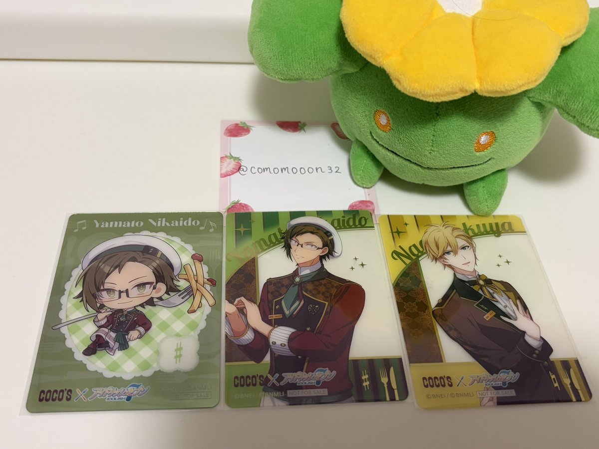 comomooon32's tweet photo. アイドリッシュセブン ココス クリアカード 
譲▶︎第2弾 大和、第3弾 大和・ナギ
求▶︎第2弾 壮五、第2弾 陸

郵送希望です。
お気軽にお声掛けください😊 https://t.co/bbogLdMHaV